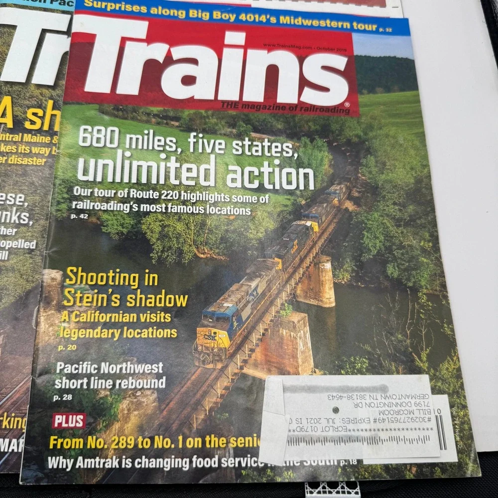 Trains Magazine Full Year 2019 Collection 12 Issues Railroading History Multi